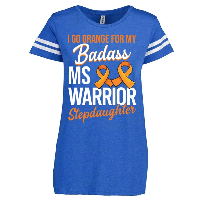 Badass Stepdaughter Multiple Sclerosis Ms Warrior Gift Enza Ladies Jersey Football T-Shirt