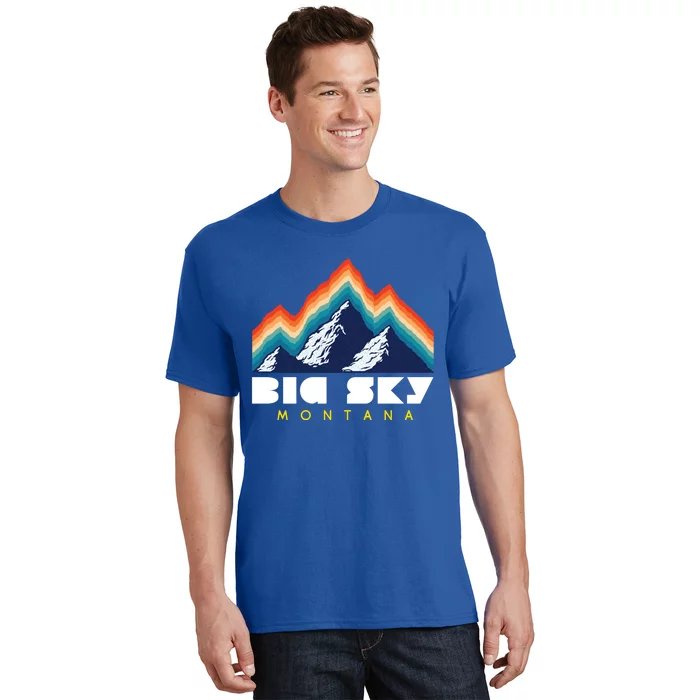 Big Sky Montana Cute Gift Usa Ski Retro Gift T-Shirt