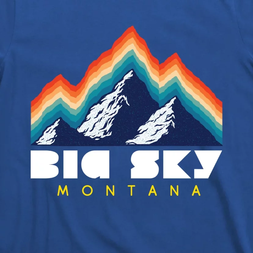 Big Sky Montana Cute Gift Usa Ski Retro Gift T-Shirt