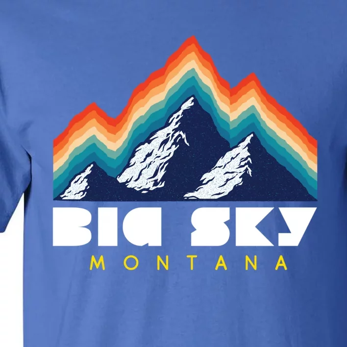 Big Sky Montana Cute Gift Usa Ski Retro Gift Tall T-Shirt