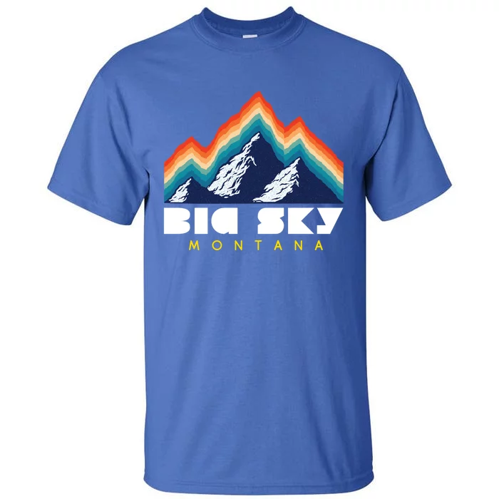 Big Sky Montana Cute Gift Usa Ski Retro Gift Tall T-Shirt