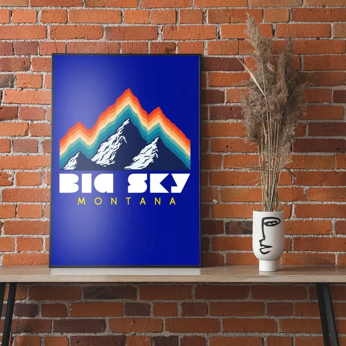 Big Sky Montana Cute Gift Usa Ski Retro Gift Poster