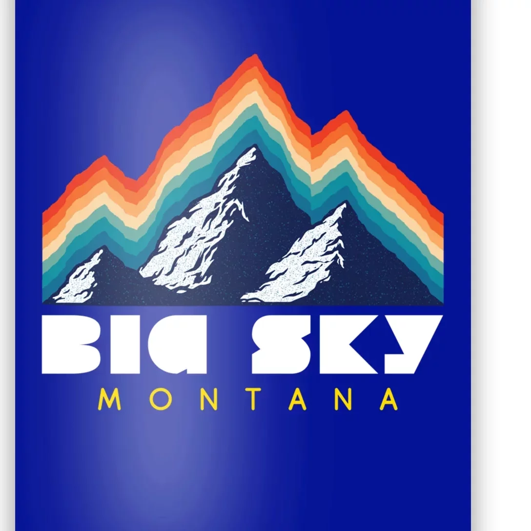 Big Sky Montana Cute Gift Usa Ski Retro Gift Poster