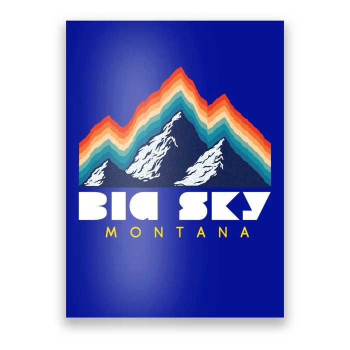 Big Sky Montana Cute Gift Usa Ski Retro Gift Poster