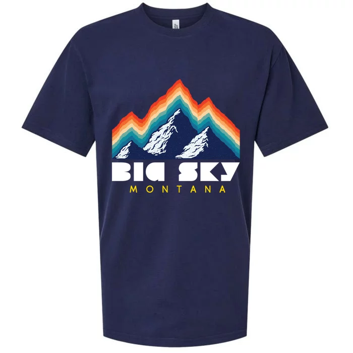 Big Sky Montana Cute Gift Usa Ski Retro Gift Sueded Cloud Jersey T-Shirt