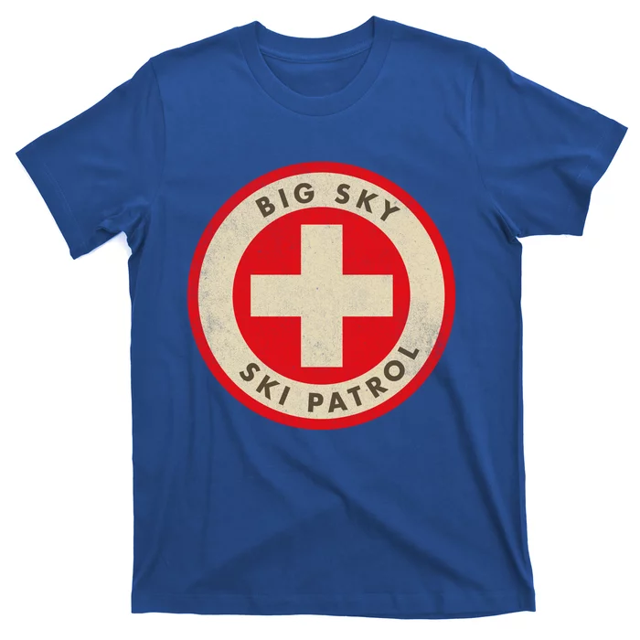 Big Sky Montana Ski Patrol Skiing Gift T-Shirt