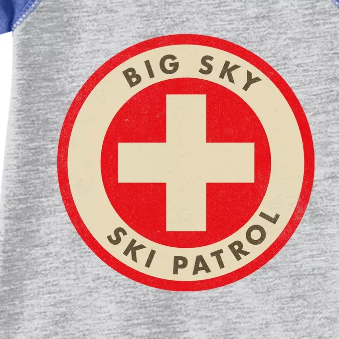 Big Sky Montana Ski Patrol Skiing Gift Infant Baby Jersey Bodysuit