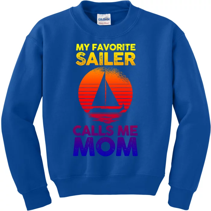 Boating Sailing Mom Mother Sailor Funny Gift Kids Sweatshirt