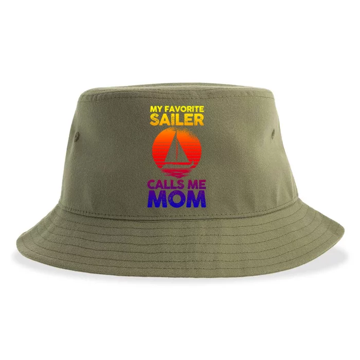 Boating Sailing Mom Mother Sailor Funny Gift Sustainable Bucket Hat