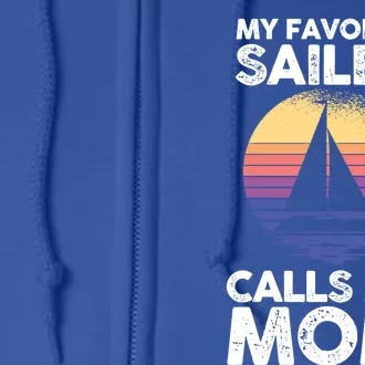 Boating Sailing Mom Mother Sailor Gift Full Zip Hoodie