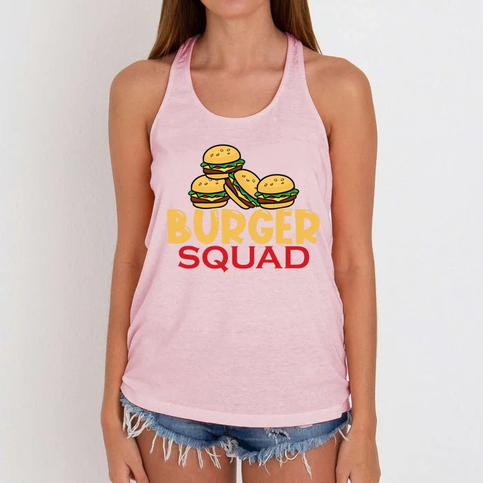 Burger Squad Matching Food Bbq Grilling Gift Gift Women's Knotted Racerback Tank