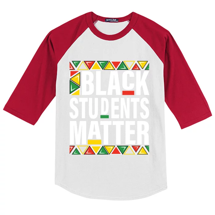 Black Students Matter Black History Month Pride Cool Gift Kids Colorblock Raglan Jersey