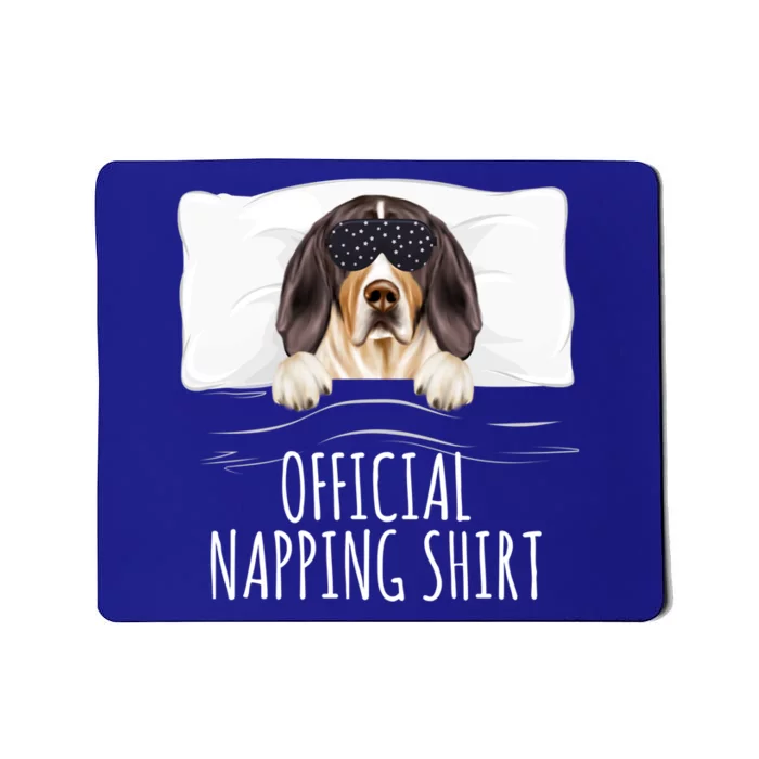 Black Sleep Mask Treeing Walker Coonhound Napping Gift Mousepad