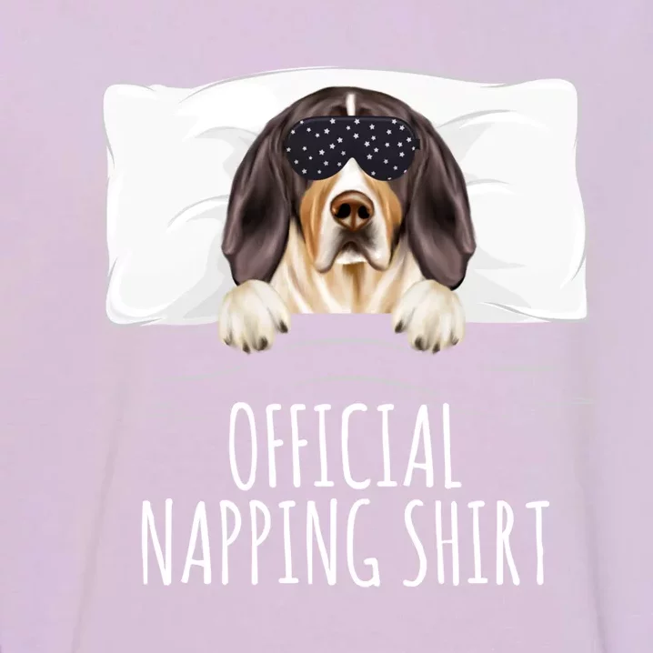 Black Sleep Mask Treeing Walker Coonhound Napping Gift Garment-Dyed Sweatshirt