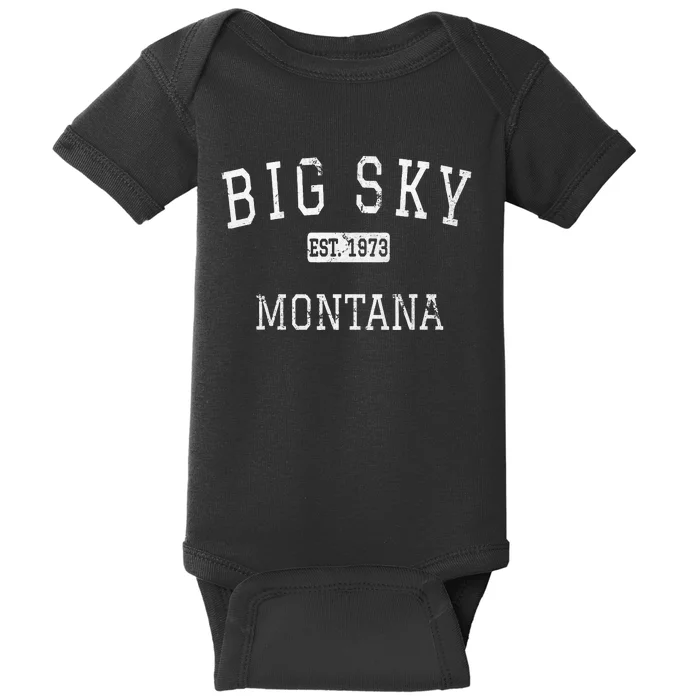 Big Sky Montana Mt Vintage Baby Bodysuit