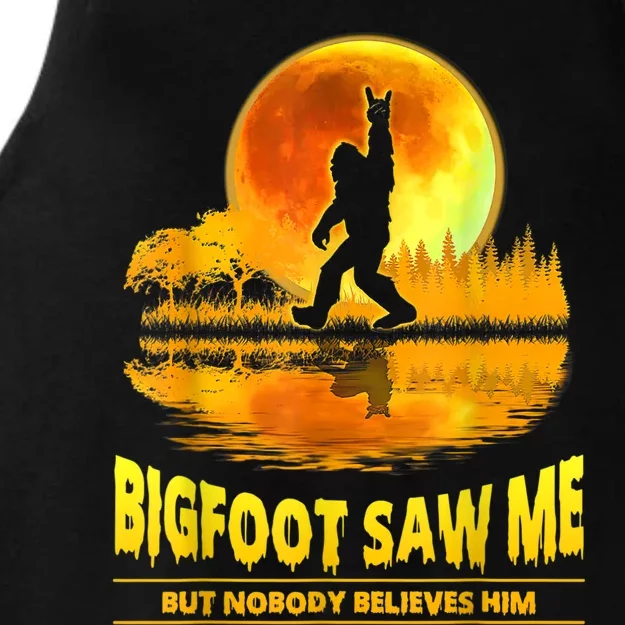 Bigfoot Saw Me But Nobody Believes Him Bigfoot Night Stroll Ladies Tri-Blend Wicking Tank