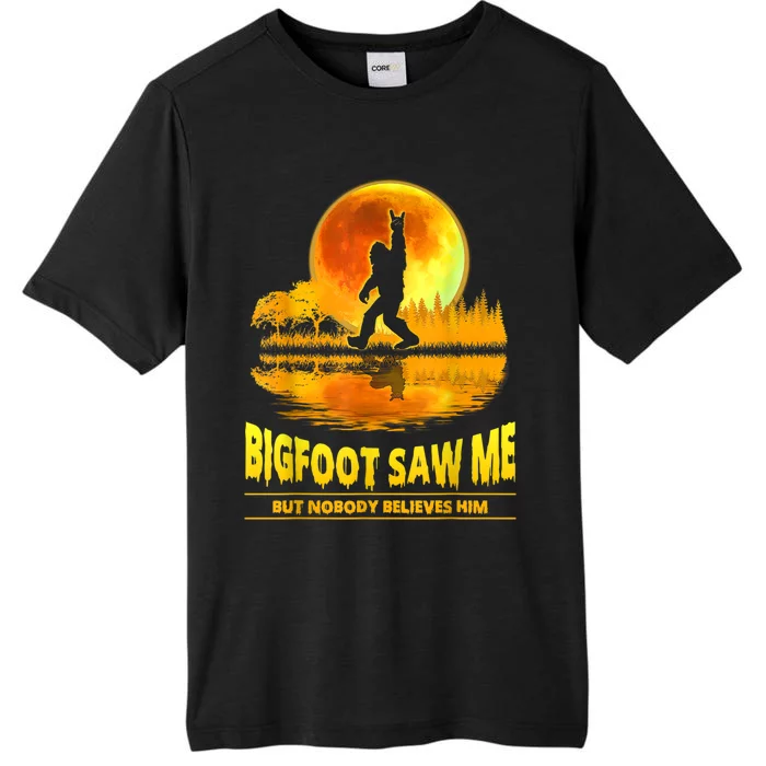 Bigfoot Saw Me But Nobody Believes Him Bigfoot Night Stroll ChromaSoft Performance T-Shirt