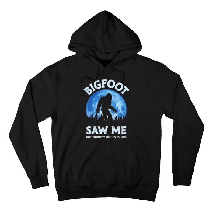 Bigfoot Saw Me But Nobody Believes Him Funny Sasquatch Retro Hoodie