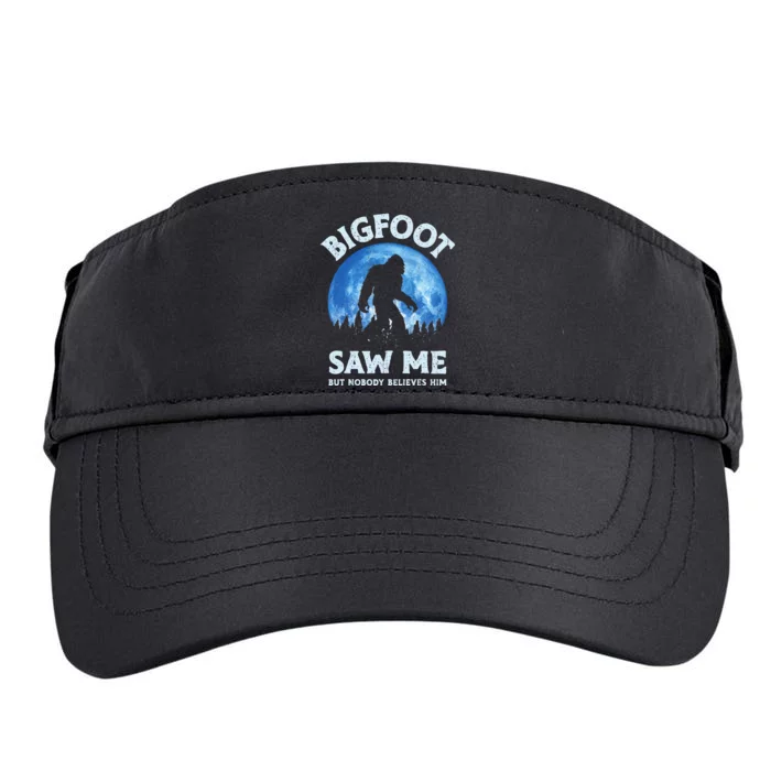 Bigfoot Saw Me But Nobody Believes Him Funny Sasquatch Retro Adult Drive Performance Visor