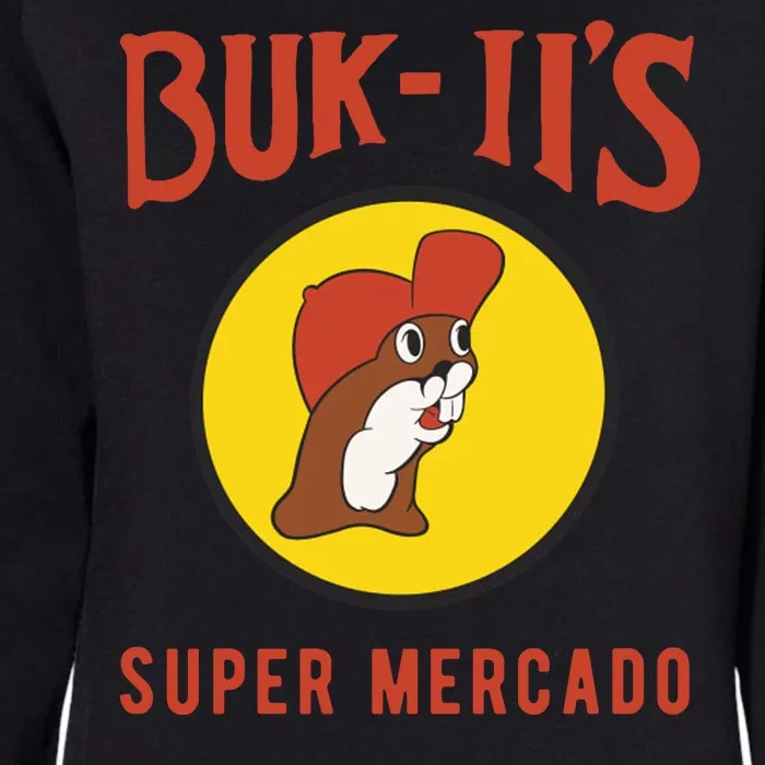 Bukiis Super Mercado Womens California Wash Sweatshirt