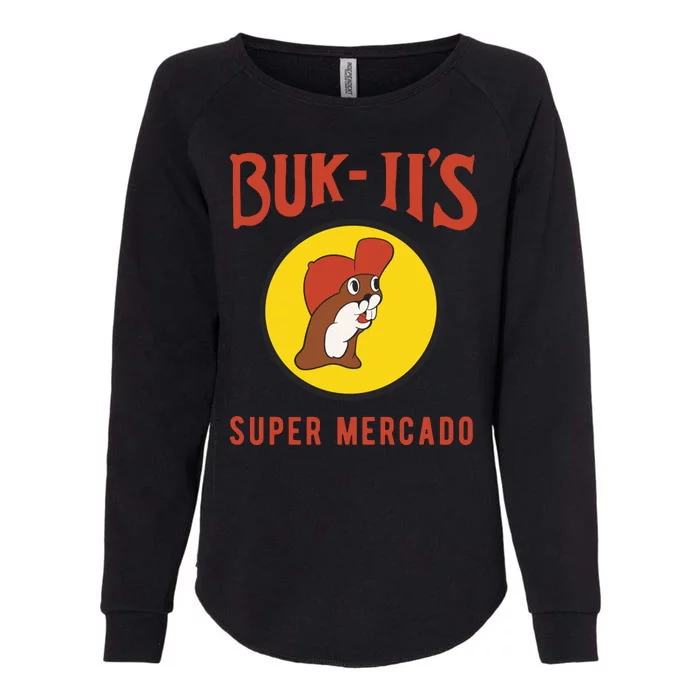 Bukiis Super Mercado Womens California Wash Sweatshirt