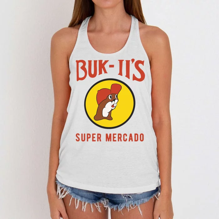 Bukiis Super Mercado Women's Knotted Racerback Tank