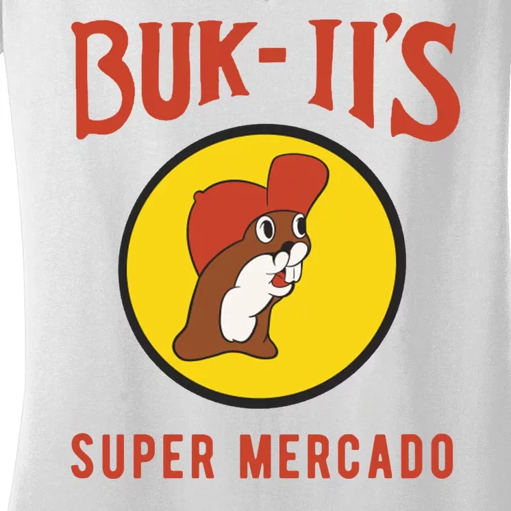 Bukiis Super Mercado Women's V-Neck T-Shirt