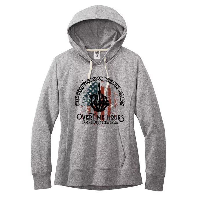 Been Selling My Soul Working All Day Overtime Hours For Bull Women's Fleece Hoodie