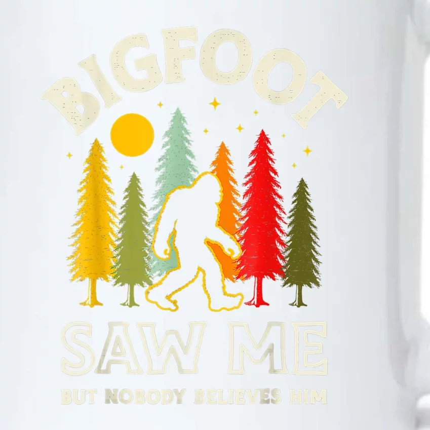 BIGFOOT SAW ME BUT NOBODY BELIEVES HIM FUNNY SASQUATCH RETRO Black Color Changing Mug