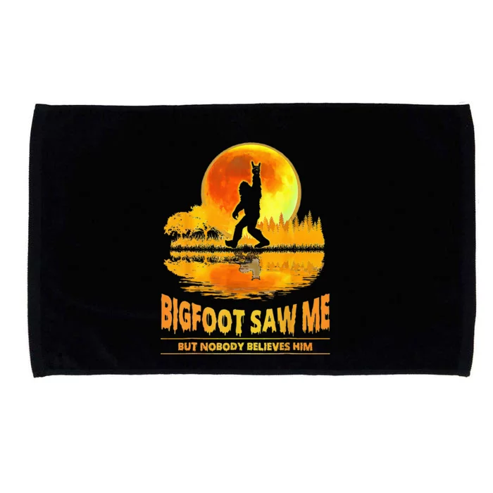 Bigfoot Saw Me But Nobody Believes Him Bigfoot Night Stroll Microfiber Hand Towel