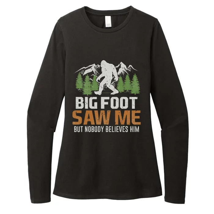 Bigfoot Saw Me But Nobody Believes Him Womens CVC Long Sleeve Shirt