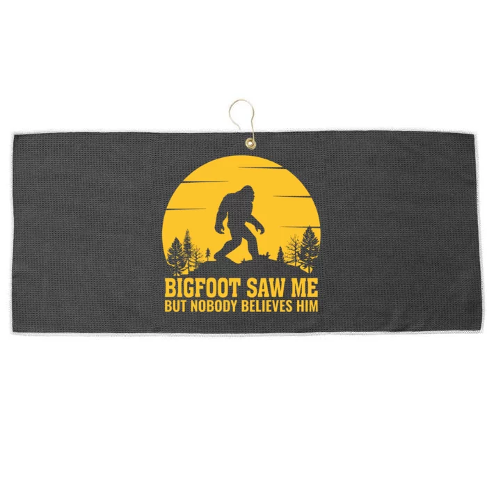 Bigfoot Saw Me But Nobody Believes Him Camping Large Microfiber Waffle Golf Towel