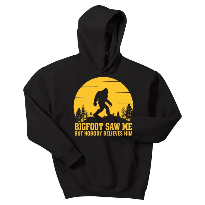 Bigfoot Saw Me But Nobody Believes Him Camping Kids Hoodie