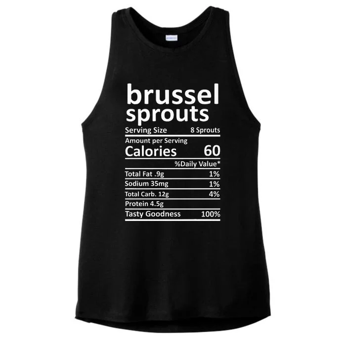 Brussel Sprouts Nutrition Thanksgiving Food Facts Christmas Ladies Tri-Blend Wicking Tank