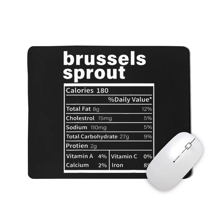 Brussels Sprout Nutrition Facts Funny Thanksgiving Food Mousepad