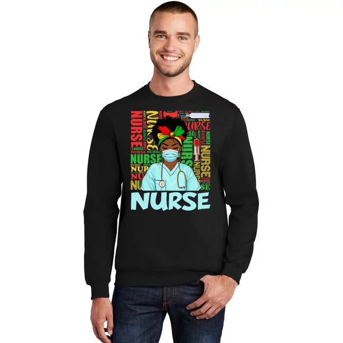 Black Strong Nurse Afro Love Melanin African American Sweatshirt