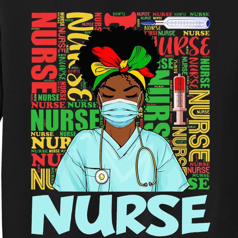 Black Strong Nurse Afro Love Melanin African American Sweatshirt