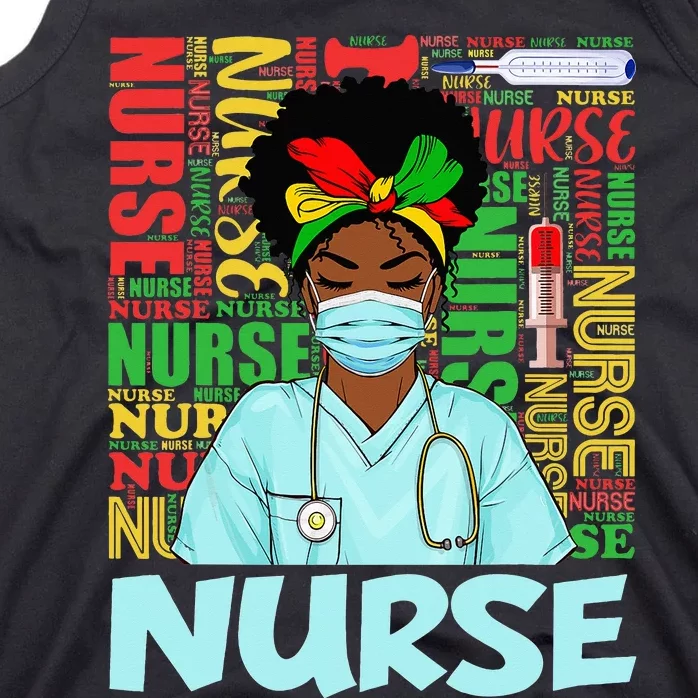 Black Strong Nurse Afro Love Melanin African American Tank Top