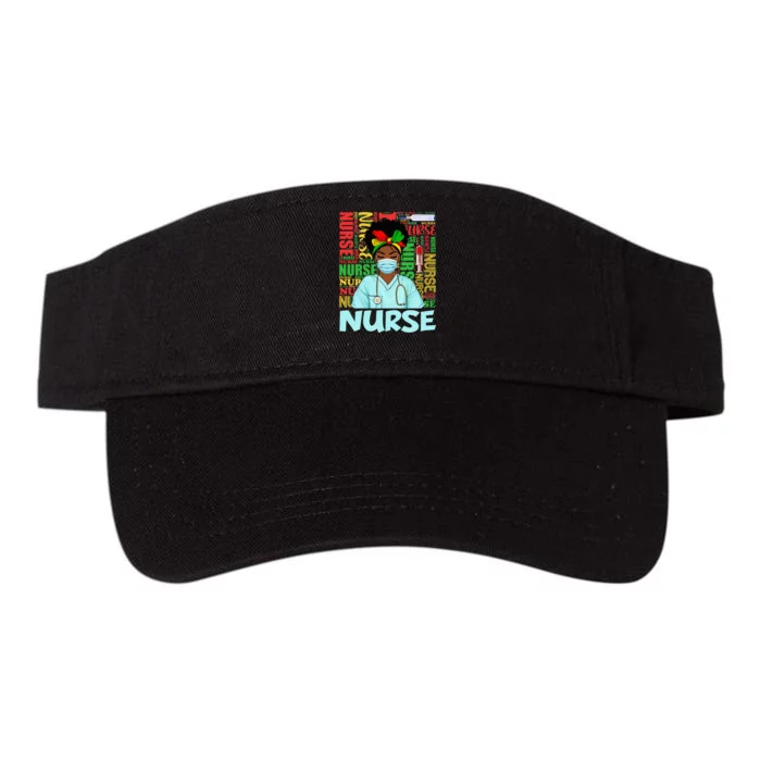 Black Strong Nurse Afro Love Melanin African American Valucap Bio-Washed Visor