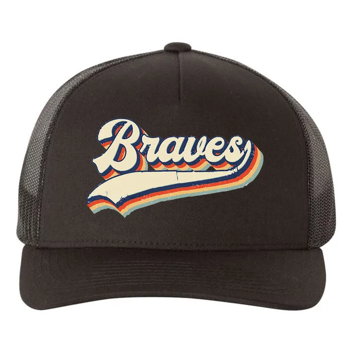 Braves Sports Name Vintage Retro Gift Yupoong Adult 5-Panel Trucker Hat