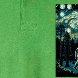 Bigfoot Starry Night Sasquatch Van Gogh Sky Painting Art Softstyle Adult Sport Polo