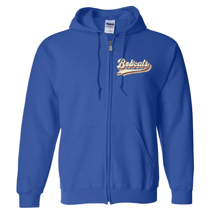 Bobcats Sports Name Vintage Retro Gift Full Zip Hoodie