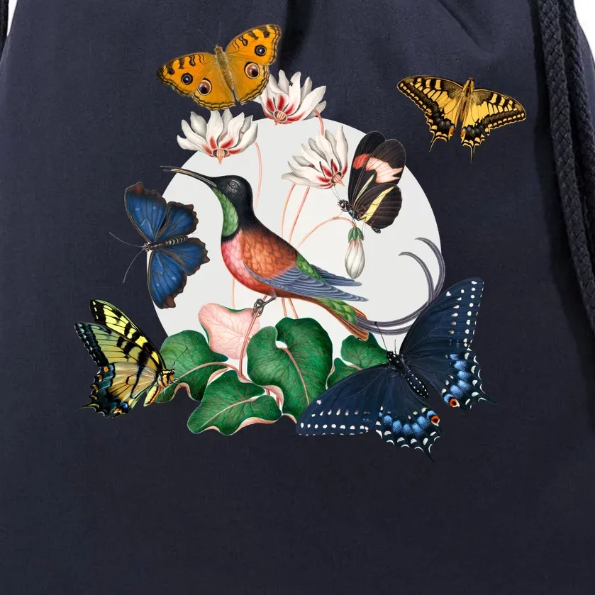 Butterfly Spring Nature Drawstring Bag