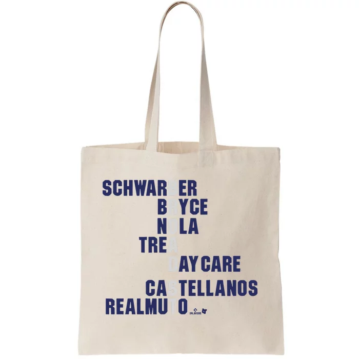 Broad St Names 2024 Schwarber Bryce Tote Bag