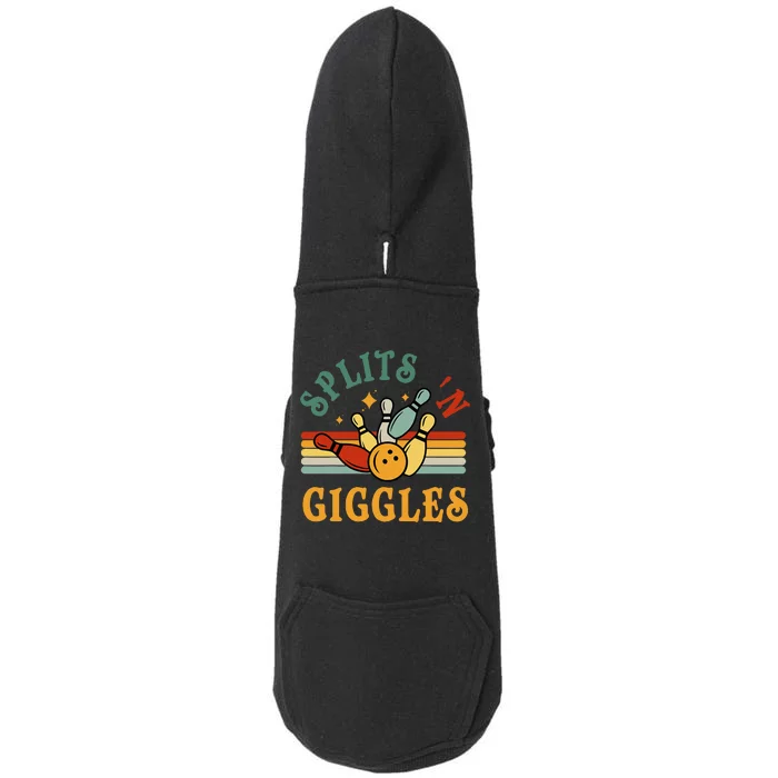 Bowling Splits N Giggles Funny Bowler Team Doggie 3-End Fleece Hoodie