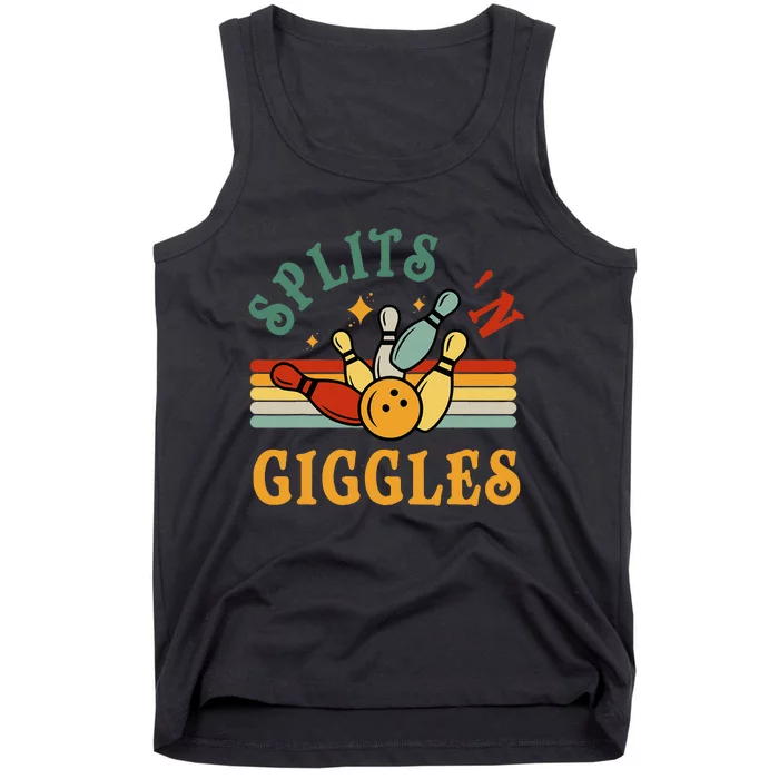 Bowling Splits N Giggles Funny Bowler Team Tank Top