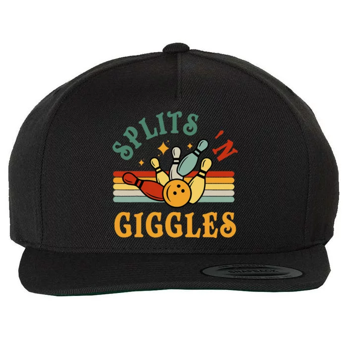 Bowling Splits N Giggles Funny Bowler Team Wool Snapback Cap