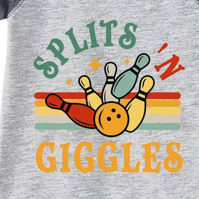 Bowling Splits N Giggles Funny Bowler Team Infant Baby Jersey Bodysuit