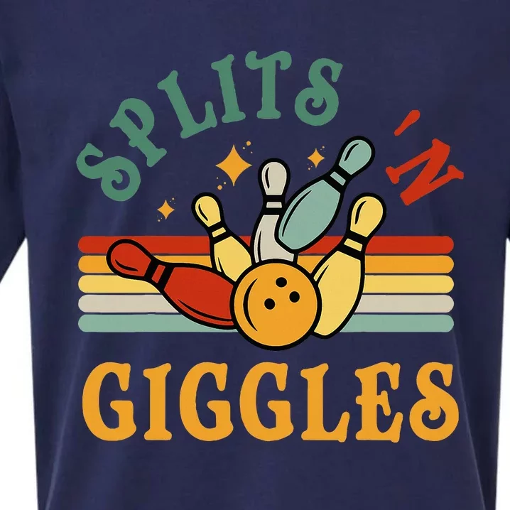 Bowling Splits N Giggles Funny Bowler Team Sueded Cloud Jersey T-Shirt