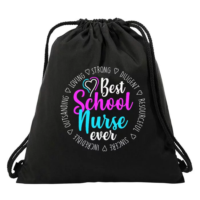 Best School Nurse Ever Appreciation Gift Drawstring Bag